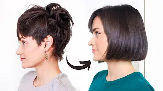 Pixie Cut Hair Growth Time Lapse Over 1 Year