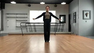 An exercise to improve ballroom frame and posture