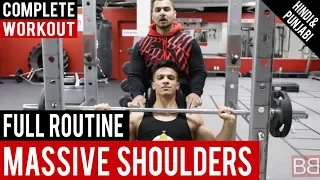 Complete Shoulder Routine for MASSIVE SHOULDERS! BBRT #5 (Hindi / Punjabi)