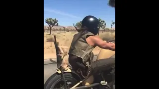 Jason Momoa on vintage Harley-Davidson motorcycle. Too coolaquamaan