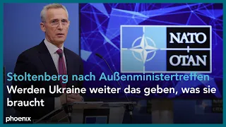 Abschluss-Pressekonferenz NATO-Generalsekretär Stoltenberg nach Außenministertreffen