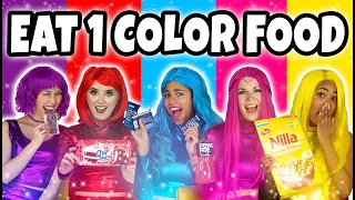 EATING ONLY ONE COLOR OF FOOD SUPER POPS RAINBOW FOOD CHALLENGE. Totally TV Originals