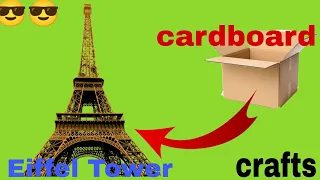 How to make cardboard Eiffel Tower || Cardboard crafts || Eiffel Tower || Paris || France