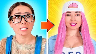 NERD VS. POPULAR || GAROTA BOA VS. GAROTA MÁ | SITUAÇÕES ENGRAÇADAS, POR DESAFIO ACEITO