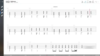 Avenged Sevenfold - Nightmare (RYTHM GUITAR TAB PLAY ALONG)