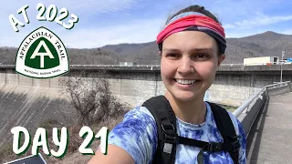 Day 21 Appalachian Trail Thru hike 2023 | Making it to Fontana Dam | slack packing 8 miles :)