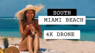 [4K] Drone View | Ocean drive  | Collins Ave | Espanola way | South Miami Beach Florida Walking tour