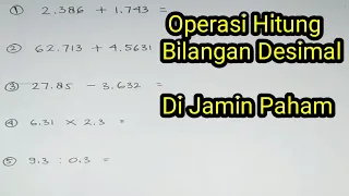 Operasi Hitung Bilangan Desimal