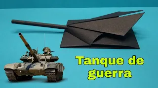 Como hacer un tanque de guerra de papel / Paper tank - tanque de papel / Origami