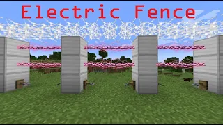 How to make a Working Electric Fence - Minecraft