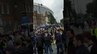 Chelsea vs Tottenham Fans Outside the Spurs Stadium