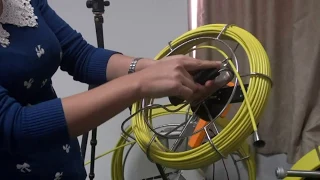 How to operate the cable wheel for pipe inspection camera