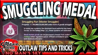 No Man's Sky Smuggling Medal Milestone Tips and Tricks Nip Nip Farming Captain Steve Base NMS