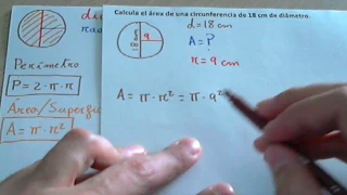 Ejercicios de perímetro y área de una circunferencia fáciles