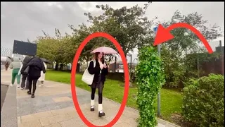 She is trying to hide under her ombrela 😂😂funny reaction 😂 Bushman Prank || TM Pranks