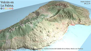 Volcán de La Palma, colada de lava, evolución lunes 1.