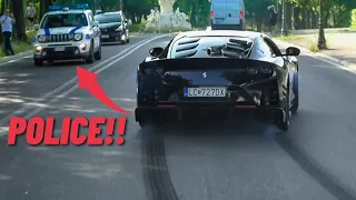 Ferrari Cavalcade FULL SENDS in Rome! 812 Competizione slide, Daytona SP3, La Ferrari' and more!