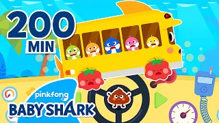 [3 HOUR] Baby Shark's Wheels on the Bus🚌 | +Compilation | Story for Kids | Baby Shark Official