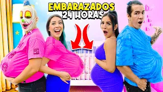 24 HORAS EMBARAZADOS DESAFIÓ DE PAREJAS🤰🏻👫🏻| Karla Bustillos