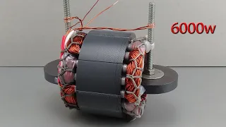 How to Make 220v 6000w Free Electricity Energy with Motor Tools use Magnet Energy