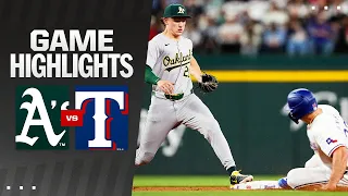 A's vs. Rangers Game Highlights (4/9/24) | MLB Highlights