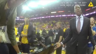 Video shows Raptors President Masai Ujiri shoved by Oakland officer