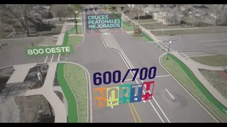 Visualización de la reconstrucción de la calle 600/700 Norte