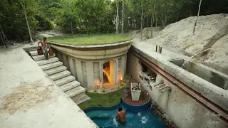 Build Modern Contemporary Mud Villa and Design Water Slide to Millionaire Swimming Pool New work