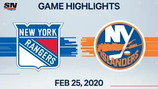 NHL Highlights | Rangers vs. Islanders – Feb. 25, 2020