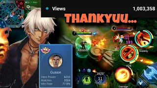 1 MILLION VIEWS Special "K" Skin ranked Gusion gameplay