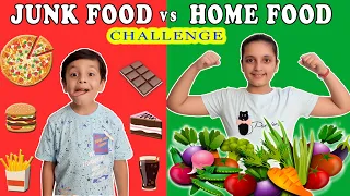 JUNK FOOD vs HOME FOOD Challenge | Funny Healthy Eating Moral Story for kids | Aayu and Pihu Show