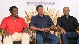 Wesley Snipes, Sylvester Stallone & Jason Statham - The Expendables 3 Interview HD