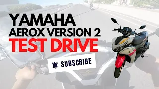 TEST DRIVE New Yamaha Aerox 155 2021 | World GP 60th Anniversary Edition  | KAWHITEY VLOG