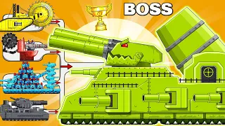 MEGA BOSS: RATTE UPGRADED  vs MEGA TANK - Cartoons about tank/Nina tank cartoon