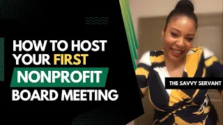 How to Host Your First Nonprofit Board Meeting