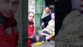 Ukrainian Workers Rescue Boy From Rubble After Mykolaiv Strike #shorts