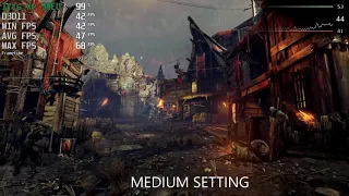 (Gaming) Intel Iris Xe (96 EU) - Middle Earth Shadow of Mordor 1080P - DX11 (Low, Med, High, Ultra)