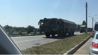 Российская техника по объездной дороге Симферополь-Ялта. 08. 08. 2016