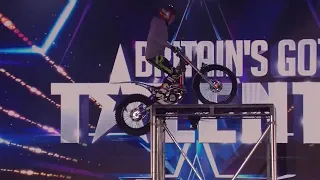 DAREDEVIL motorcyclist SCARES one of the judges - Britain's Got Talent 2020 Audition