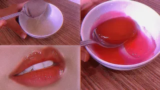 Como fazer gloss labial com o que você tem em casa🍒(leia a descrição do vídeo)