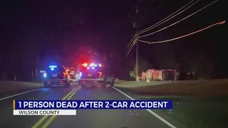 1 person dead after 2-car crash in Wilson County