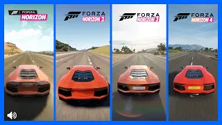 Forza Horizon 4 vs Older Forza Horizon's Lamborghini Aventador Sound Comparison