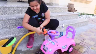 شفا تغسل السيارات !! shfa playing car wash