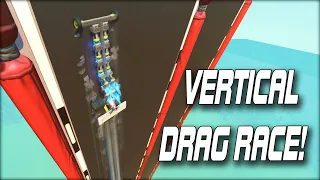 Racing Super Fast Dragsters Straight UP to the Sky Box! (Scrap Mechanic Multiplayer Monday)