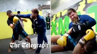 Chechen dictator Kadyrov filmed sparring against UFC fighter in bizarre video