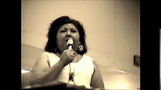 Gayle Hanson-Johnson singing Red White and Blue a Shoshone Indian Flag Song 1996