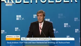Deutscher Arbeitgebertag: Ingo Kramer zur deutschen Wirtschaft am 04.11.2014