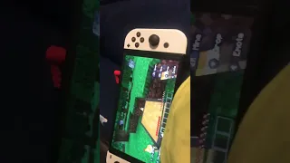 Playing  Minecraft on Nintendo switch