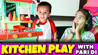 Kitchen Play with Pari di | Restaurant Game |  Cooking Game in Hindi Part-1 #learnwithpari