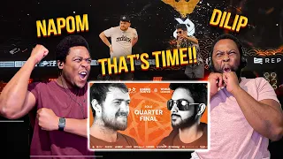 NaPoM 🇺🇸 vs Dilip 🇮🇳 | GRAND BEATBOX BATTLE 2023: b Quarter Final|BrothersReaction!